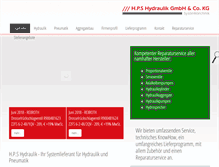 Tablet Screenshot of hpshydraulik.de